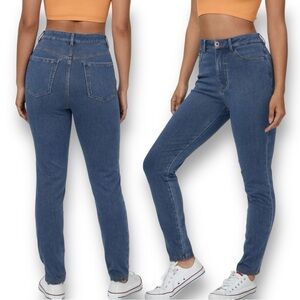 NWT Halara Washed Denim Bleached Blue Size Large